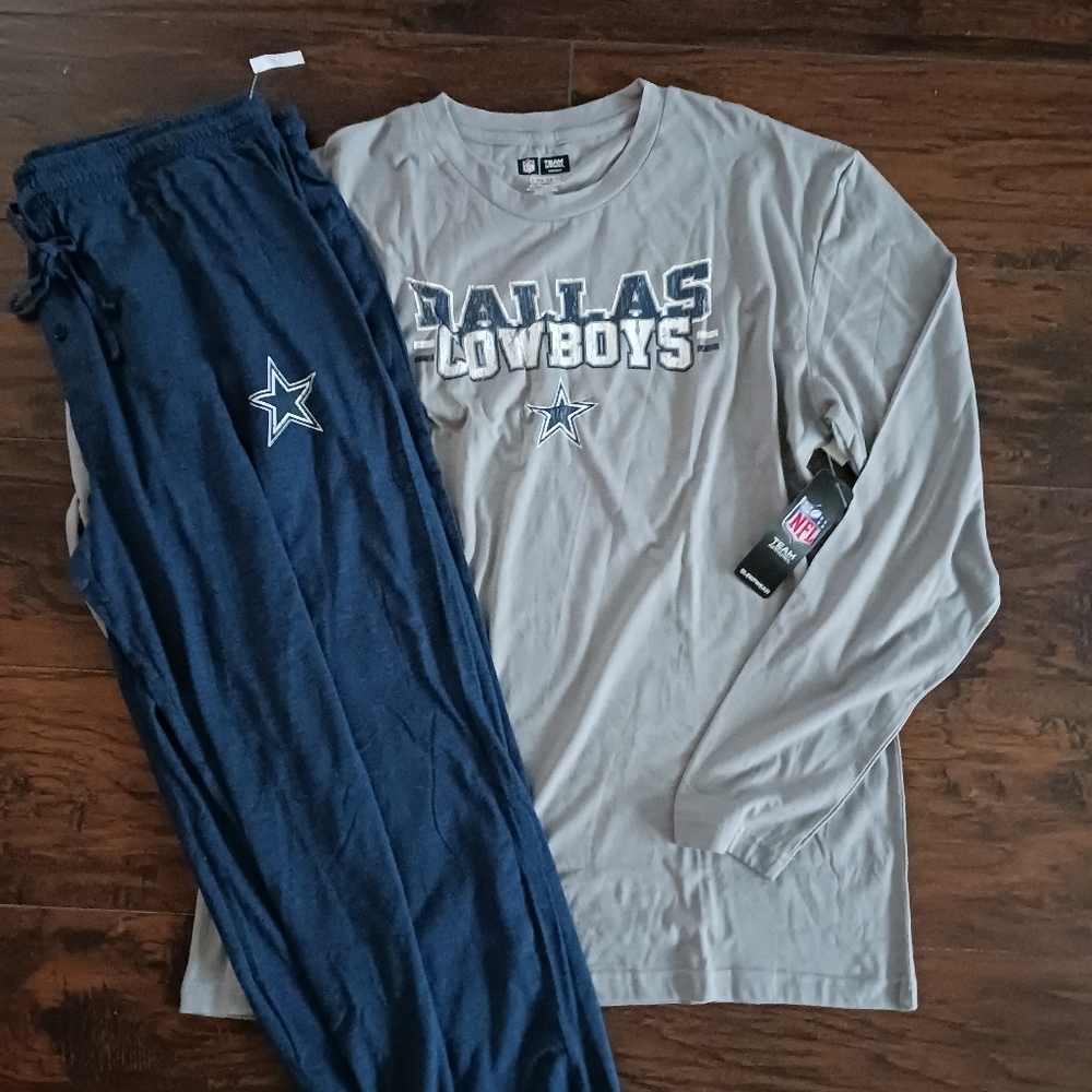 NFL Dallas Cowboys Gray and Navy Lounge Set